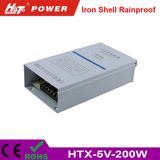 5V 40A Iron Rainproof LED Power Supply Ce RoHS Htx-Series