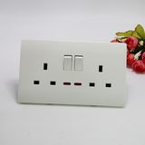 UK Standard Two Gang Switched Double Socket W/N