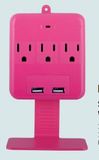 3 Outlets Surge Protector with 2 USB Charger