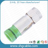 F Compression Connector for RF Coaxial Cable Rg59 RG6 Rg11 (F037B)
