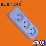 Wenzhou Socket 3 Way European Style 2 Pin Power Socket Outlet (E8003)