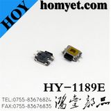 4.7*3.5*1.6mm 4pin SMD Tact Switch with Side Square Button (HY-1189E)