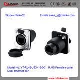 RJ45 Female Socket / Shielded RJ45 Connector for Power Capacitors with Dust Cover