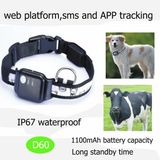 IP66 Waterproof Pets GPS Tracker with 1100mAh Battery D60