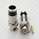 Rg59 RG6 BNC Male Compression Connector for CCTV