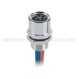M8 5pin Female Panel Rear Mounting Ciecular Connector Solder with Wires