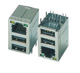 RJ45 Dual USB 2.0 /3.0 Connector 90 Degree