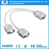 1 Male to 2 Female VGA Cable