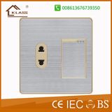 One Gang 2pin Socket Wall Switch Socket Bangladesh Myanmar