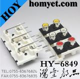 RCA Socket/RCA Jack with 6 Ports (HY-6849)