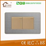 2gang 2 Way Electrical Power Push Button Touch Wall Switch