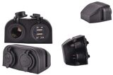 Waterproof Dual USB Ports Car Charger Socket/Car Cigarette Lighter Socket/Jack