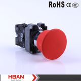 Hby5-10m Self Reset Red Mushroom Plastic Push Button Switches