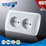 2 Gang 2 Pin Wall Socket Non-Grounding