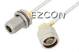 N Male Right Angle to N Female Bulkhead Cable