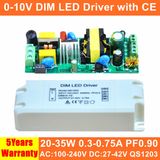 20-35W 0-10V Dimmable High PF LED Driver with Ce QS1203