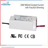 TUV Approved 20W 500mA Constant Current Triac/Elv Dimmable LED Driver