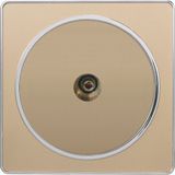 British Standard Golden One TV Socket Flat