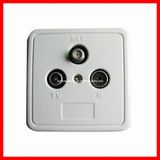 5-2450MHz 3 Gang TV/FM/Sat TV Satellite Wall Socket