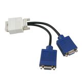 DMS59 to Dual 15pin VGA Y Video Splitter Cable