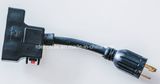 Trailer Generator Adapter 18 Inch Cord General 30A 3pin Male to 15A Female Sjtw 10/3 Triple Tap Cord with Lighted End