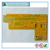 2 Layer Yellow Solder Mask PCB with HASL Lf