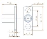 SMP Type Male 2 Hole Flange Mount Connector