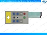 Pillow Embossed Keys Membrane Switch with ESD Shield and 2 Tails out with AMP Housing