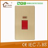 2017 3*6 Light Switch 45A Dp Switch with Neon