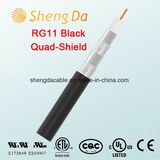 Rg11 Quad Shield Black Low Loss Coaxial Cable