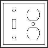 2-Gang 1-Toggle & 1-Receptacle Device Combination Wallplate, UL