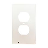 American 1 Gang Receptacle Cover with LED Light, White