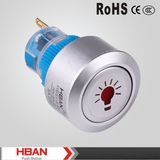 Hban 22mm Round Head Momentary/Latching Push Button Switch with Logo Illumination
