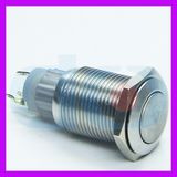 Flat Round Latching Type Waterproof Push Button Switch