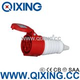 Cee/IEC 32A 400V Three Phase Red Connector with PVC Tail