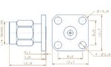 SMA-Kfd 2 Hole Flange Male Connector
