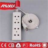 Quadruple Universal Extension Cord with 3 Meter Wire