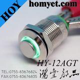 22mm 4p Illuminated in Stainless Steel LED Push Button Switch with IP65 Waterproof