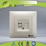 European Standard V124 1 Gang Tel Socket
