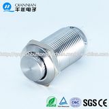 Qn12-D2 12mm Elevated Head Sliver Latching Push Button Switch