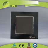 Ce/TUV/BV Certified EU Standard Black tempering Glass Wall Switch