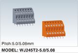 Wanjie PCB Screwless Terminal Block with Dual Row Pin Headers (WJ245T2-5.0/5.08)