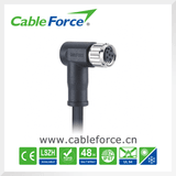 M8 6 Pin Female Right Angled Cable Connector for Industrial Automation with Ce Certification