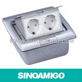Pop-up Brass Alloys Floor Box with European Power Sockets