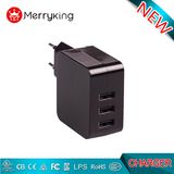 Ce UL cUL FCC DOE VI 5V Multi Port 3 USB Charger for Us EU