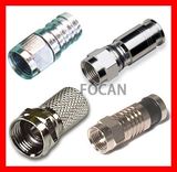 F Type Connectors for RG6, Rg58, Rg59, Rg11, Rg316, Ppc Ex11 and Ex6xl F Compression Connectors
