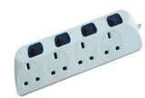 UK Power Strip, UK Extension Strip, with Separate Switch