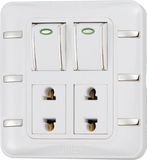 Ee-Hm-K08 2 Gang 16A Multi-Function Wall Switch