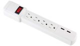 4 Outlets Surge Protector Power Strip with 2 USB Charing Ports Max. 2.1A-UL/cUL/ETL/cETL Approval