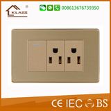Single Gang Double 3-Pin Plug Socket